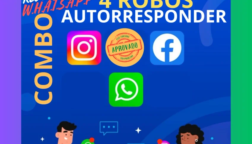 🚀4 ROBOS AUTORESPONDER - Rede Sociais E W.h.a.t.s.a.p.p🚀