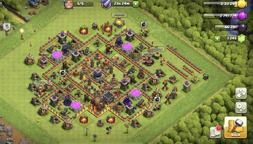 Conta Clash of Clans cv10 full