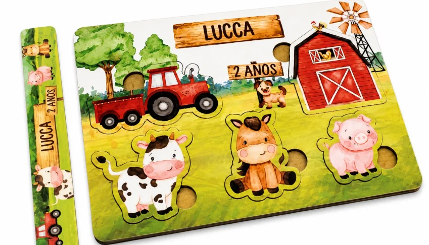 Jogo de Encaixe Fazendinha Personalizado