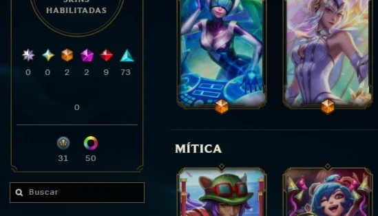 Conta league of legends lvl 223, 149 skins (2 ultimates)