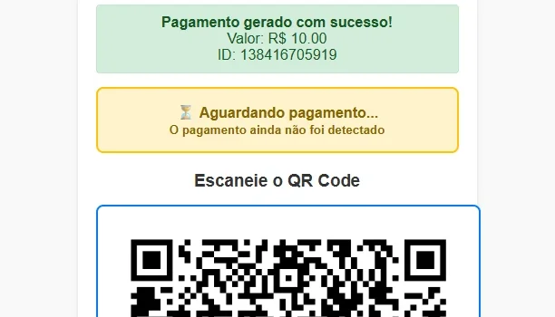 Script PIX Mercado Pago - Sem Bugs