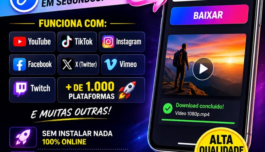 🚀 Baixe vídeos e áudios das suas plataformas favoritas!