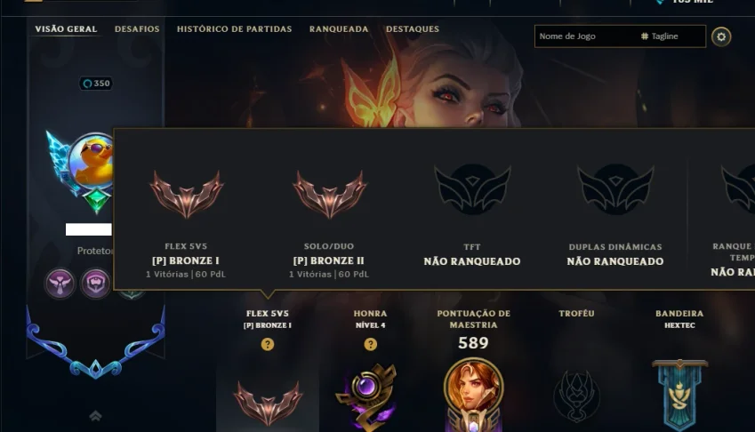 Bronze 2 com TODOS os Champs e 223 Skins ( SUP / JG )