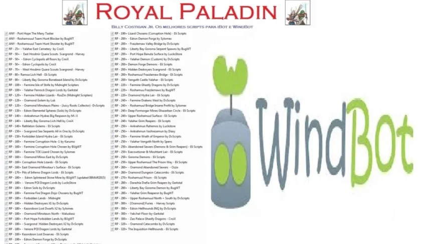 Pack de script paladin wind bot 1ao300