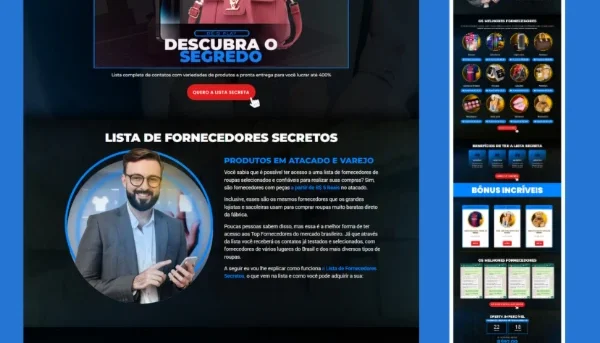 Template Fornecedor Secreto - Wordpress + Bônus Secreto