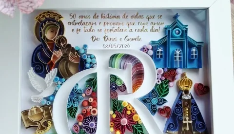 Quadro com Letras Personalizadas em Quilling