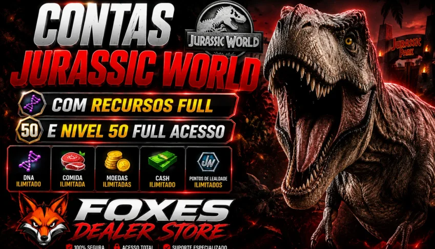 Contas Jurassic World Com Recursos Full + Nivel 50