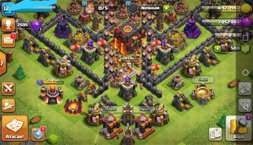 conta clash of clans cv10