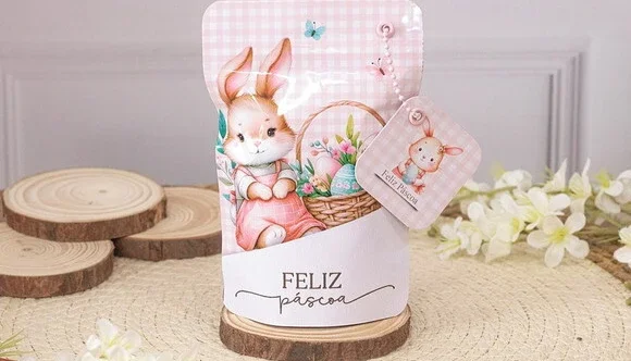 Saquinho Zip Lock Páscoa Personalizado - 10 x 15 cm