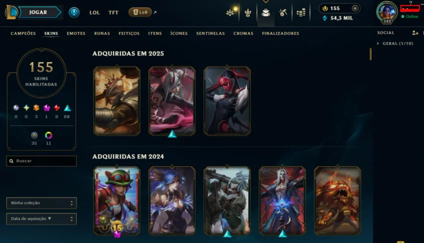 Conta League Of Legends