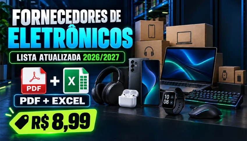 100 Fornecedores de Eletrônicos Pdf + Excel Atualizado 2027