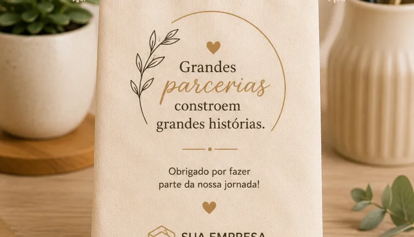Saquinho de Algodão Cru Personalizado 40x40 cm
