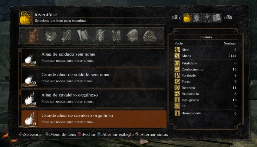 Dark Souls Remastered 99 almas de cada tipo