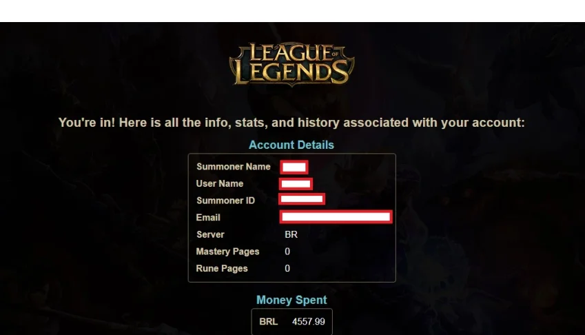 Conta League of Legends Completa