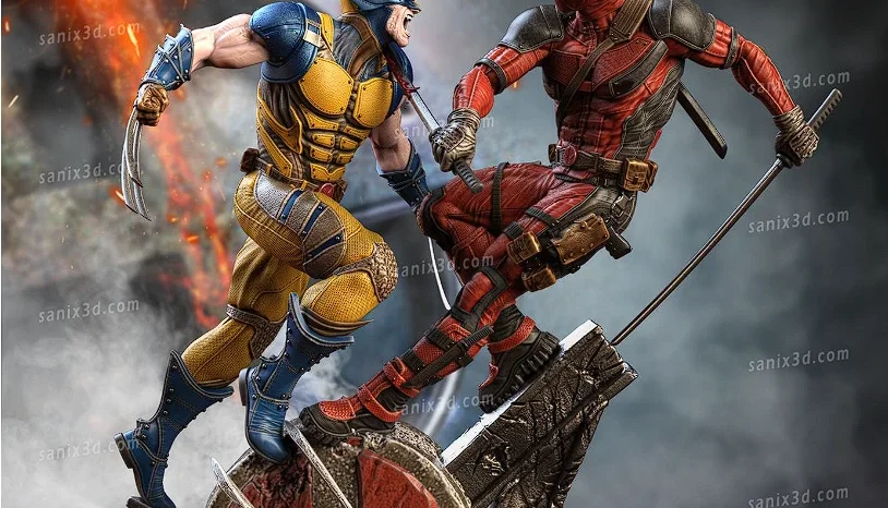 Deadpool vs. Wolverine 3d stl