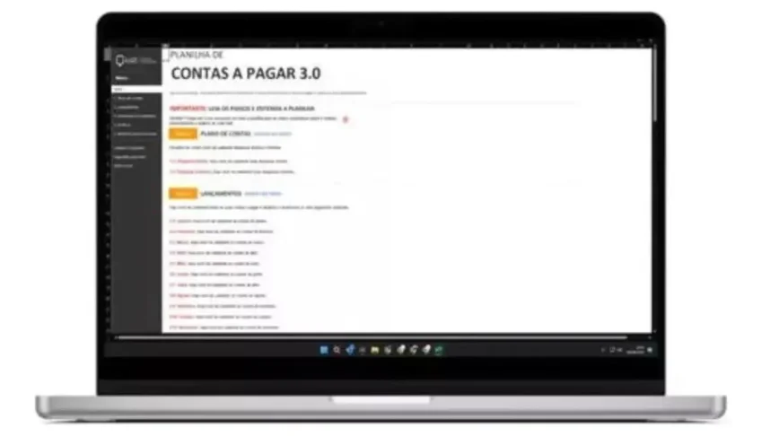 Planilha De Contas A Pagar 3.0