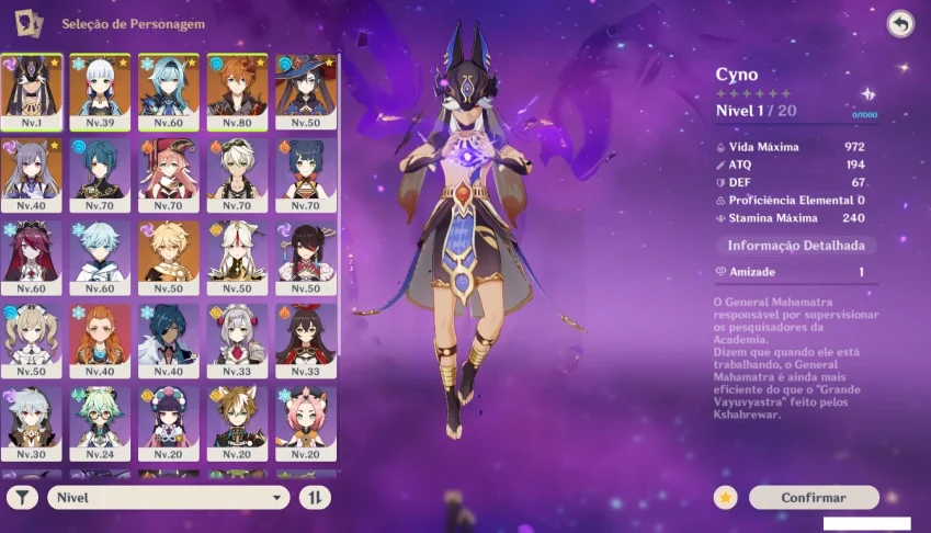 CONTA GENSHIN IMPACT COM CYNO AYAKA EULA CHILDE + DOIS T5