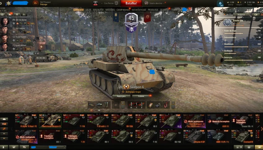 Conta World Of Tanks EU
