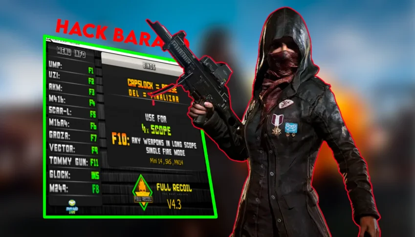 🛠️ PUBG Script V4.3 – Anti Recoil Otimizado + Bind Menu Com