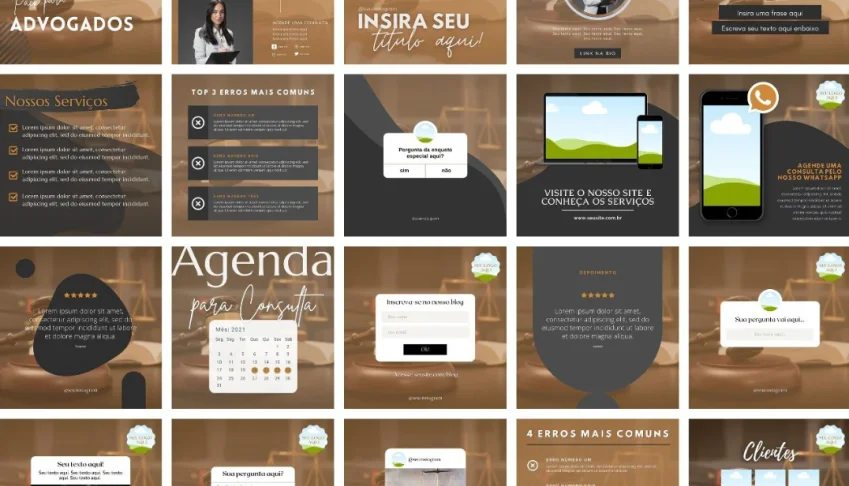 Pack de Templates Canva Exclusivo para Advogados Engajamento