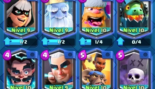 conta clash royle. LvL 12, 100 cartas, arena:covil dos patif
