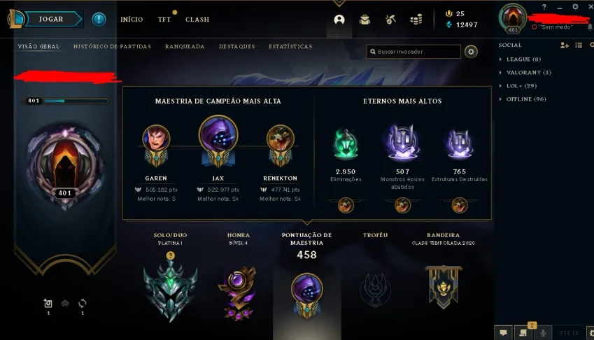 Conta platina 1- dimante s8, s9 e s10