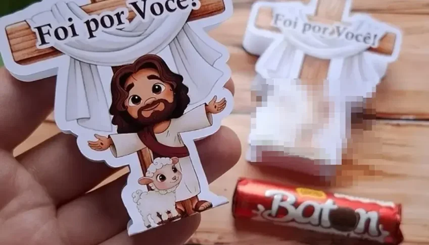 Cartão Cruz Jesus Páscoa Arquivo de Corte em PDF para Baixar