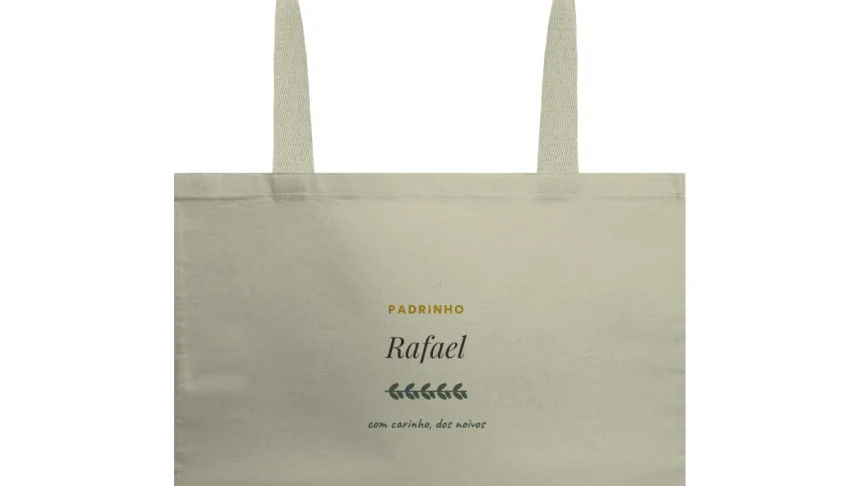 Sacola Ecobag de Padrinhos Personalizada