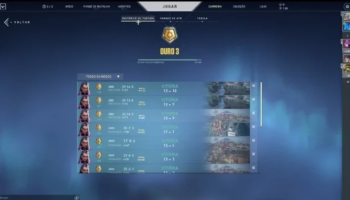 ELOJOB VALORANT ATE PLATINA OU DIMA