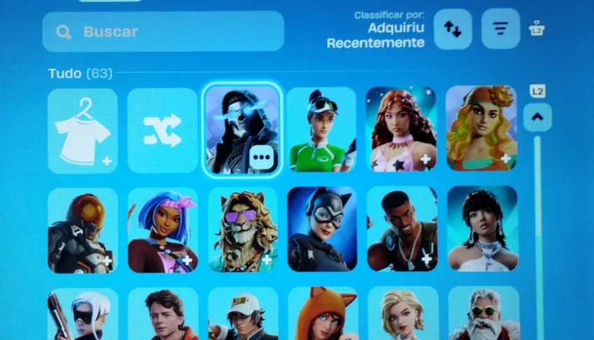 Conta de Fortnite, com clube ativo
