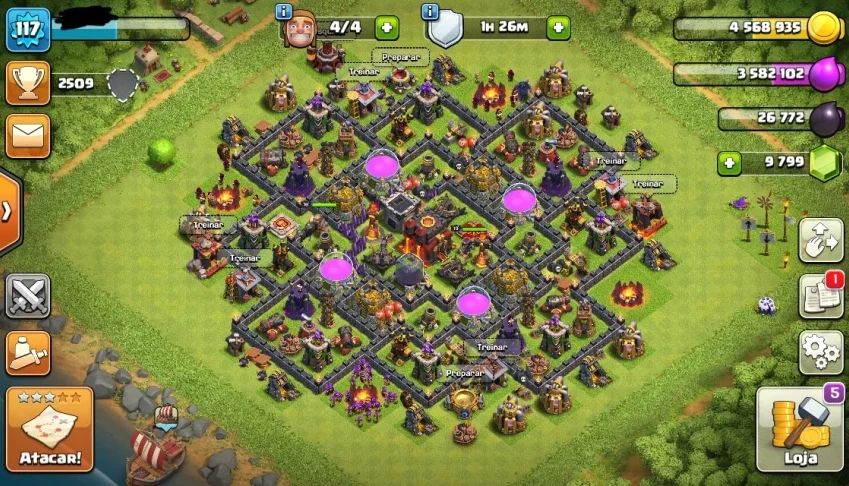 CLASH OF CLANS CV 10 BARATO