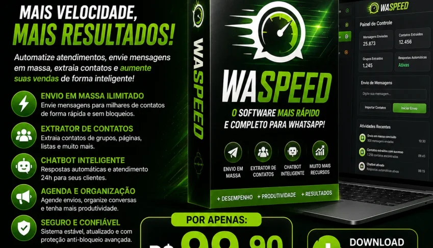 WaSpeed — Chatbot, CRM e Automação no WhatsApp