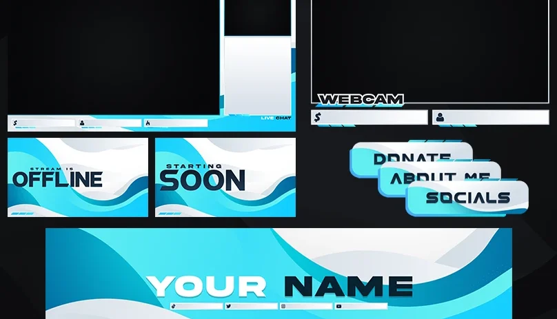 Arte Para Overlays Da Sua Live E Perfil De Streamer