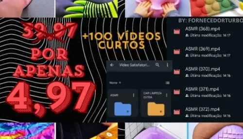 +600 Vídeos Asmr/Satisfatórios Para Edição