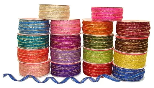 Fita de Juta 3210 Borda Ouro 10 mm - Rolo 10 Metros