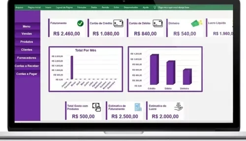 Planilha Controle Financeiro E Cadastro De Clientes E Vendas