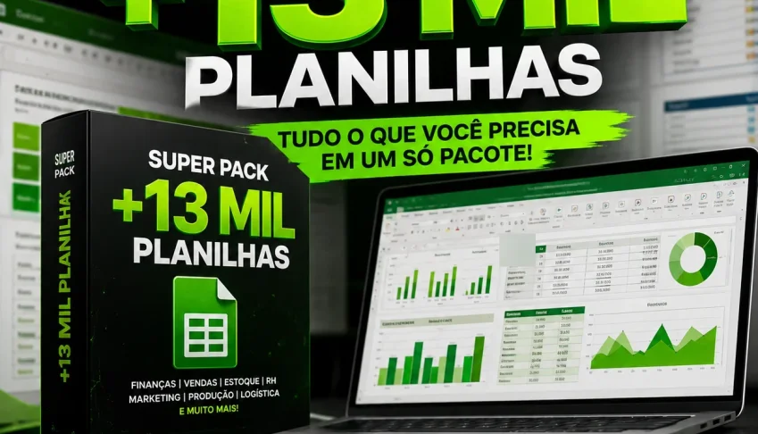 Super Pack PLANILHAS para Excel - 13 MIL!!