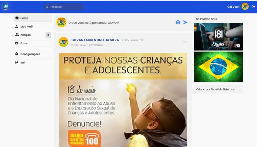 Rede Social Interativo