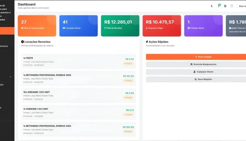 Script Php e mysql Locação Para Obras, Eventos, Festas E Bri
