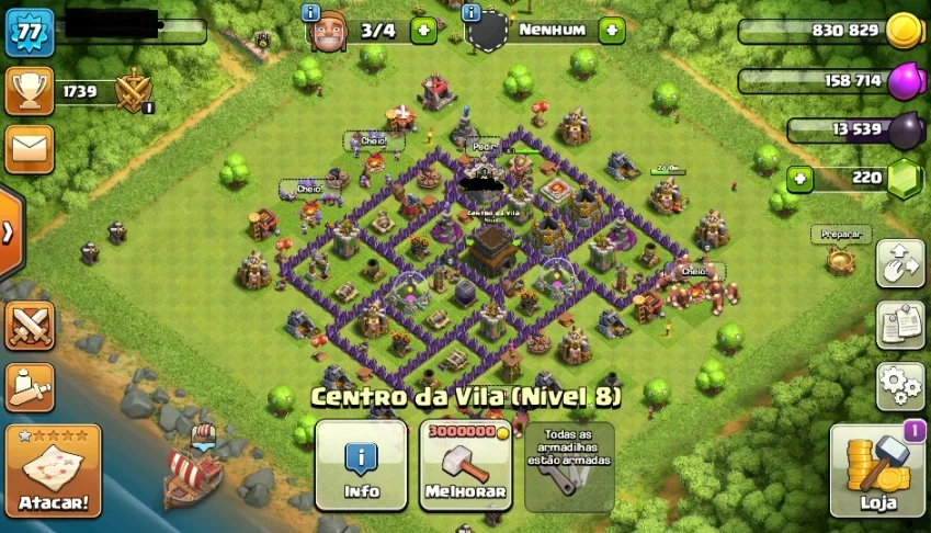 clash of clans cv 8 e Noturna cv 6  Falar Com Julianna