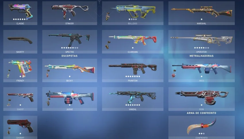 conta valorant com bastante skin full acesso