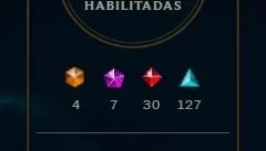 conta league of legends com 244 skins