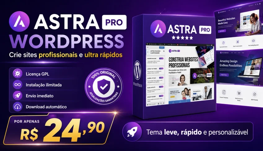 Tema Atualizado Astra Pro Wordpress Premium Licença Vitalíci