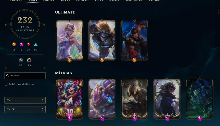 CONTALOL-232 Skins,113 Emotes,243 Ícones,17 icones,43 cromas