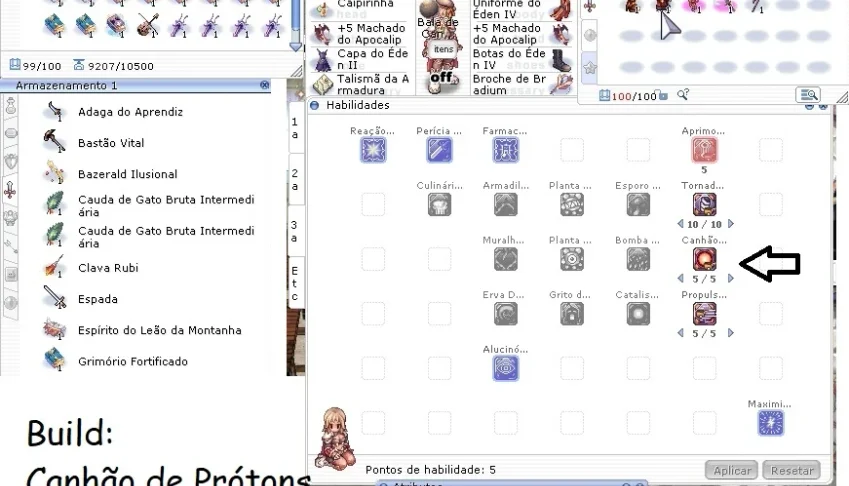 Bioquimica Level 120 Canhão de prótons Ragnarok Freya Latam