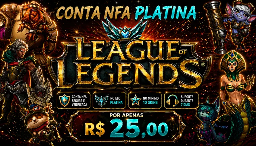 Conta League of Legends NFA Platina 🔷