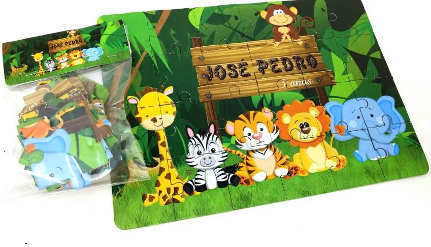 Quebra-cabeça Safari Personalizado 28 x 19 cm