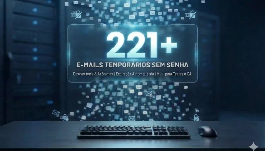 Lista 400 E-mails Temporários (Sem Senha)