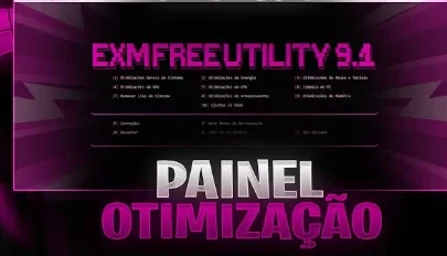 Painel otimização para jogos e computadores Fraco