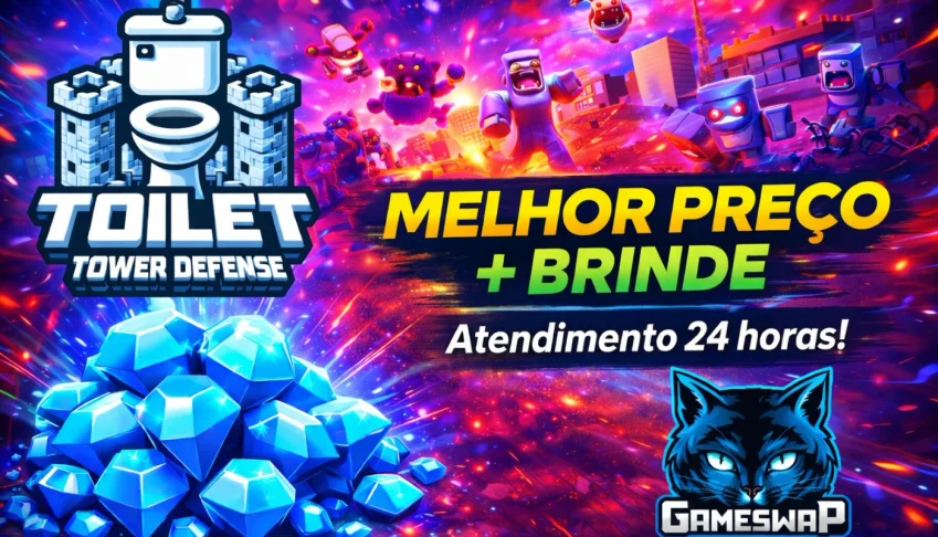 Toilet Tower Defense Gemas - Atendimento Rápido! [Melhor Pre